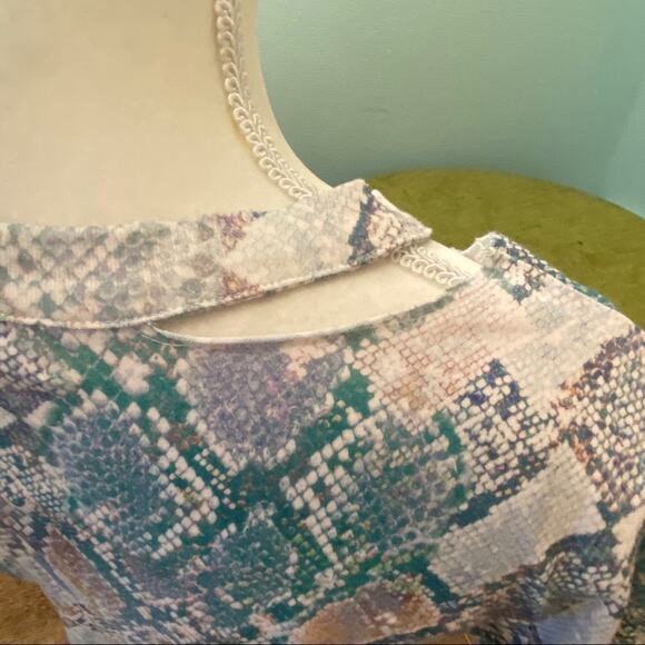 n:Philanthropy Snakeskin Print Cotton Tee, Size S - Picture 5 of 9